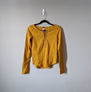 We the Free Laced Up Front Top